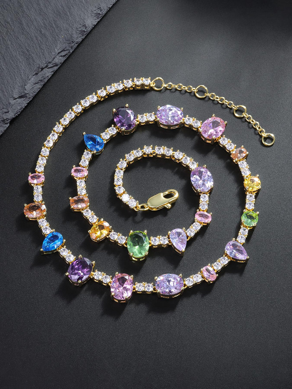 10mm Colored Stone Tennis Chain