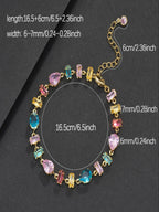 Multicolor Square Gemstone Bracelet