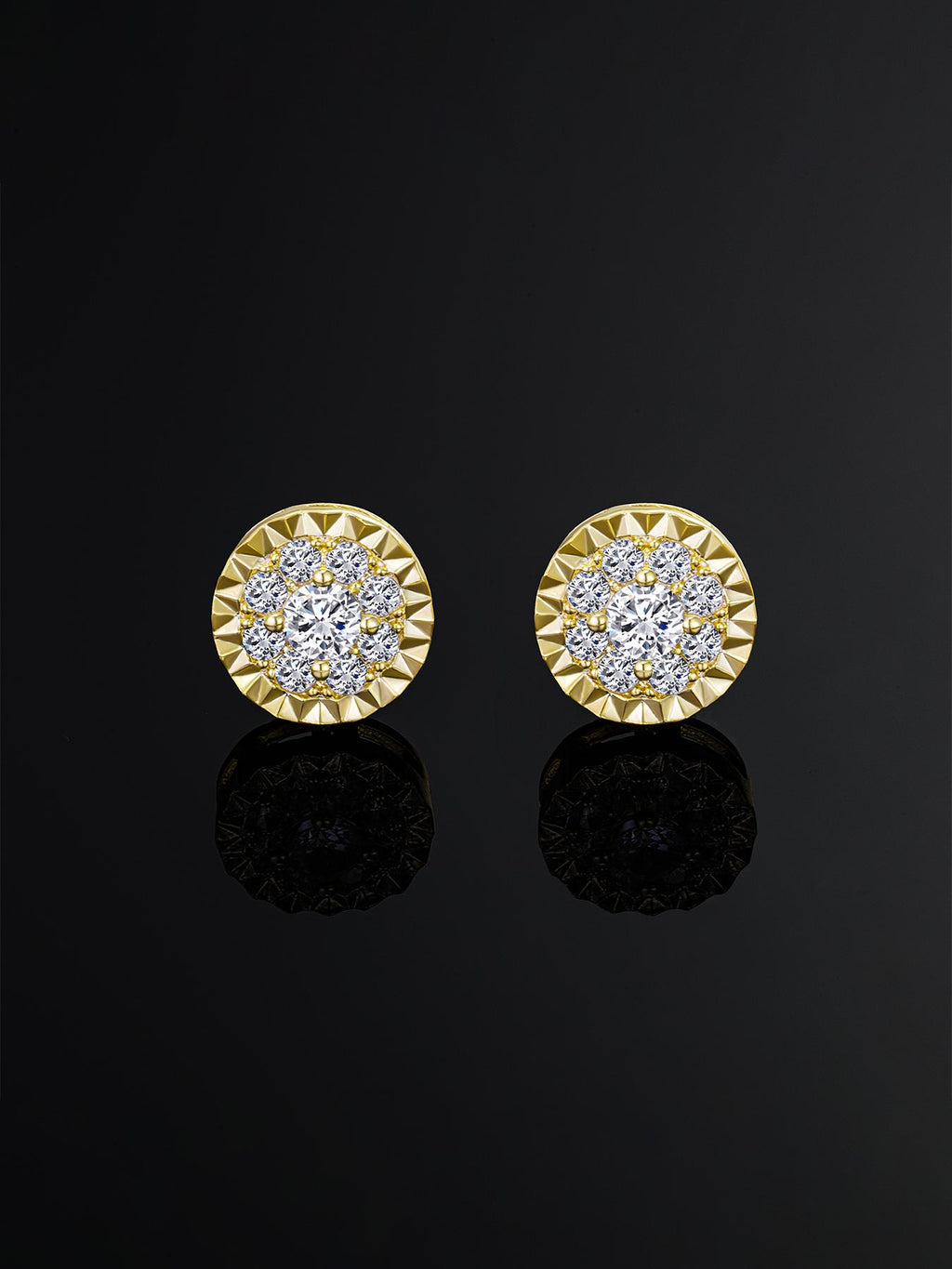 Classic Round CZ Stud Earring Set