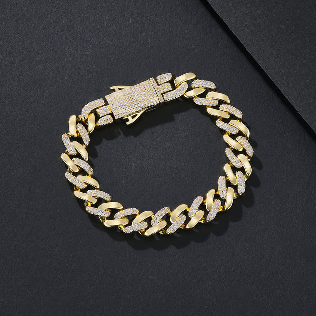 10mm Sleek Plain Miami Cuban Bracelet Hover Image