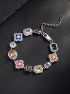 Flower Cross Tennis Bracelet