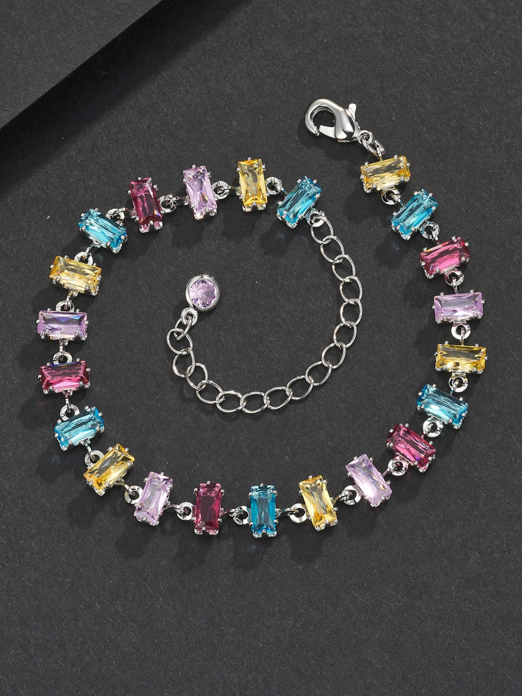 7mm Multicolor Gemstone Bracelet