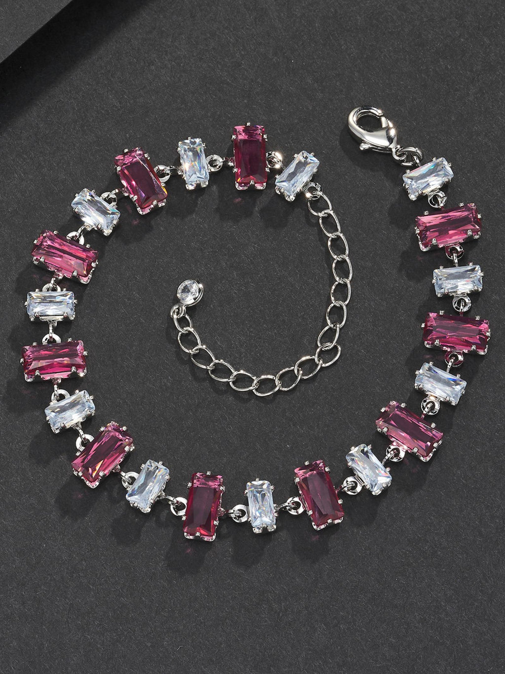 9mm Red Baguette Bracelet
