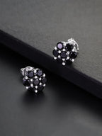 Black Plum Blossom Stud Earrings