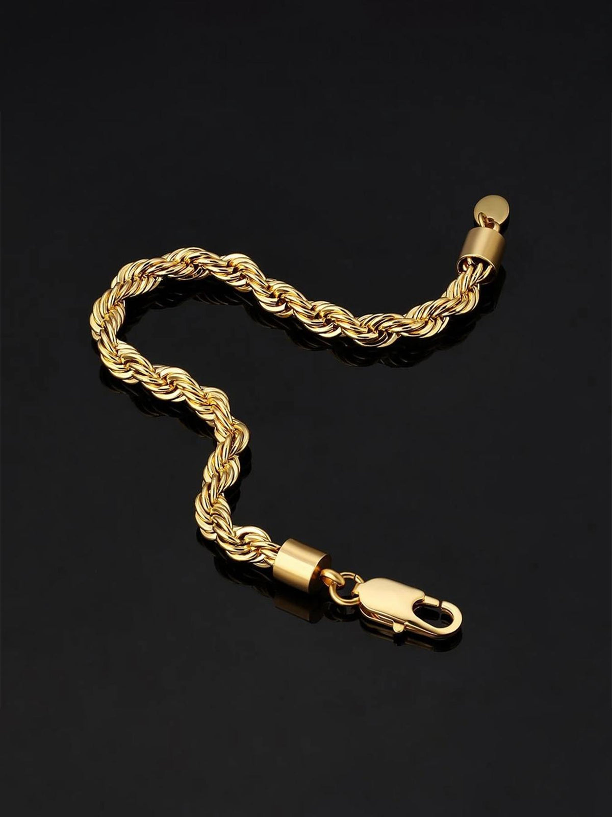 6mm Twisted Rope Chain Bracelet