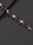 Red Heart CZ Statement Bracelet