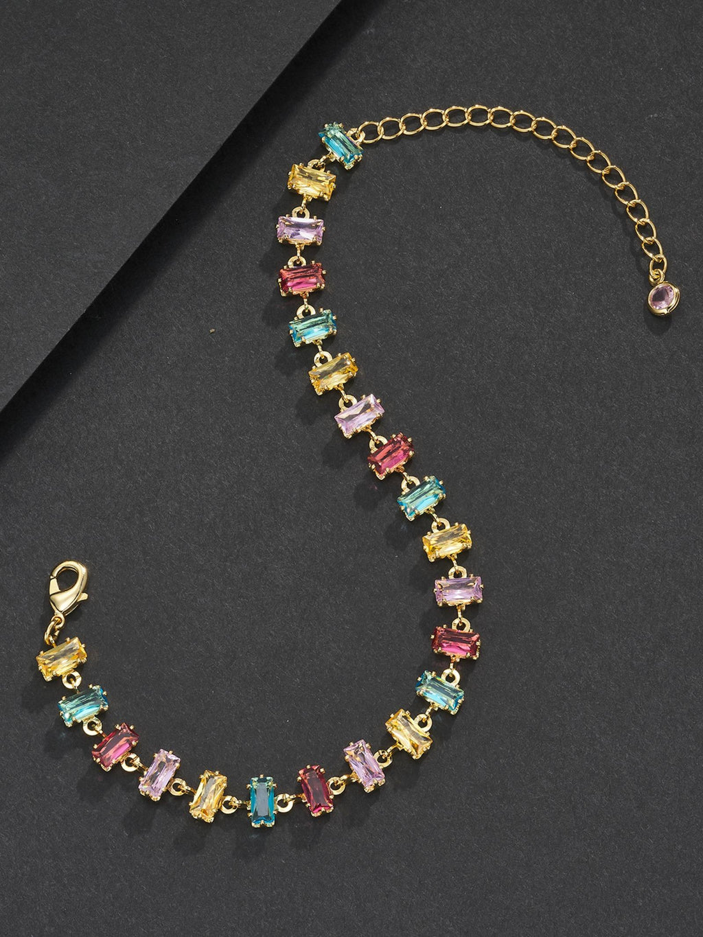 7mm Multicolor Gemstone Bracelet