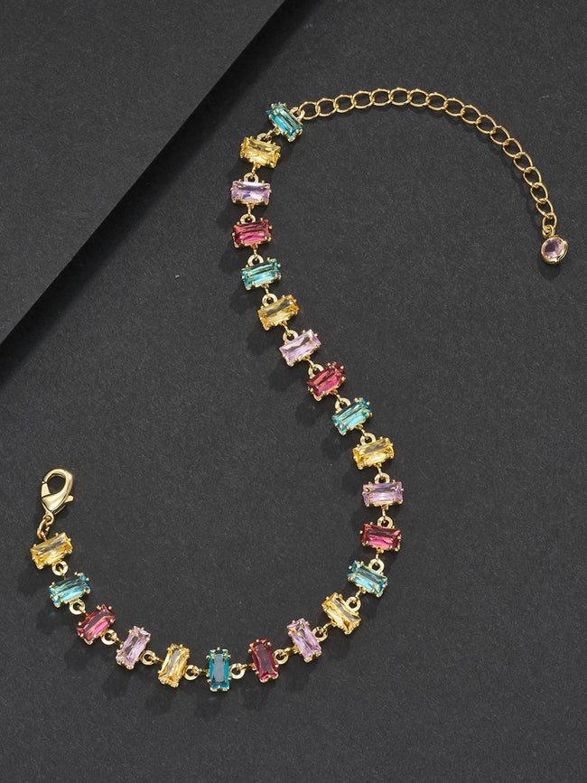 7mm Multicolor Gemstone Bracelet Main Image