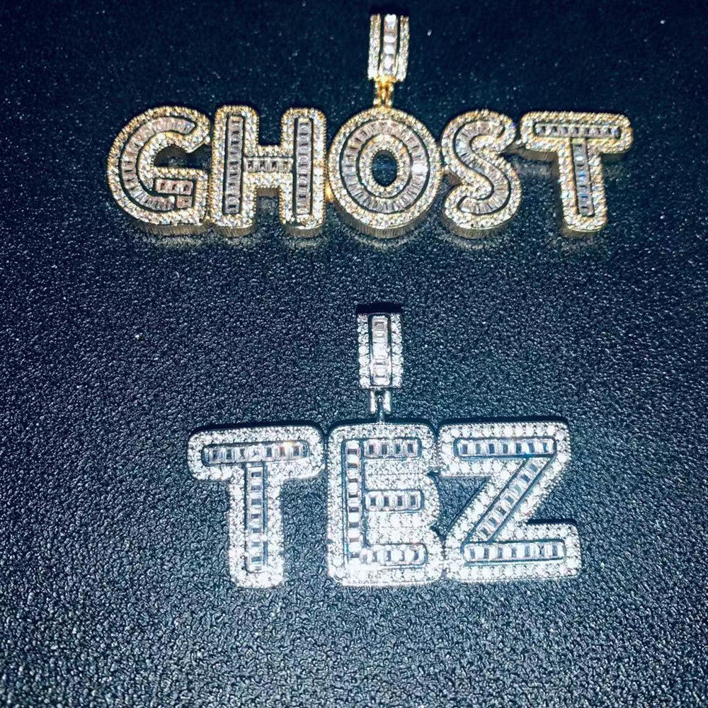 Custom Mini Iced Letter & Number Pendant