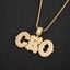 Custom Spiked Baguette Letter Pendant