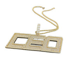Custom Baguette Iced Letter Pendant
