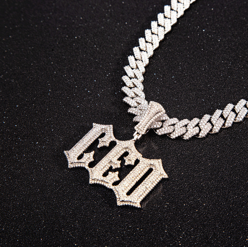 Custom Spiked Letter Cluster Pendant
