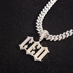 Custom Spiked Letter Cluster Pendant