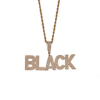 Custom Solid Iced Letter Cluster Pendant