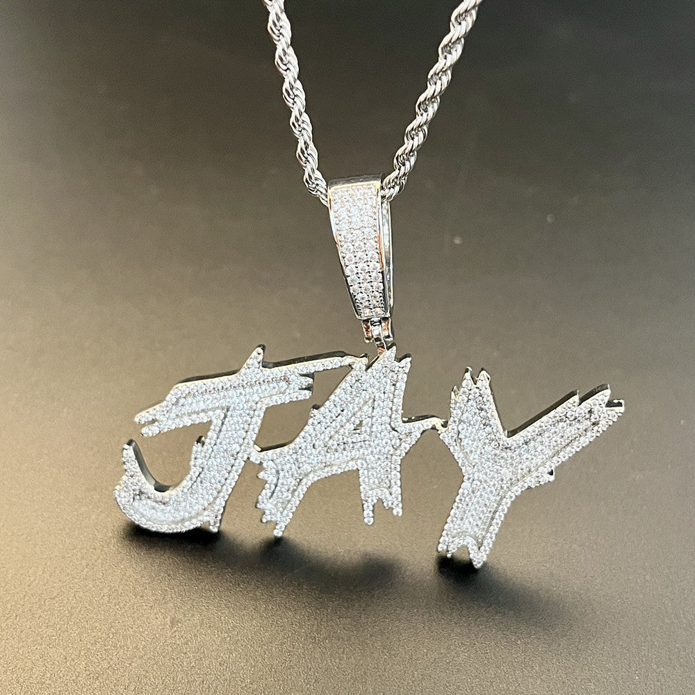 Custom Prong-Edge Letter Necklace