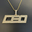 Custom Baguette Iced Letter Pendant