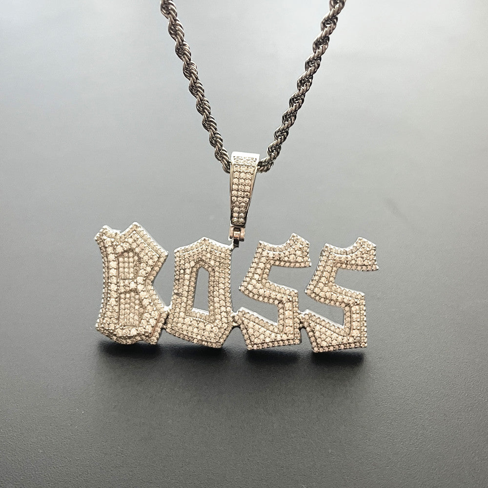 Custom Irregular Script Letter Pendant