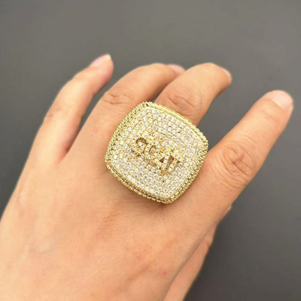 Iced Out Custom Signet Ring