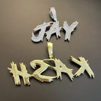 Custom Prong-Edge Letter Necklace