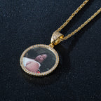 Round Memory Photo Locket Necklace