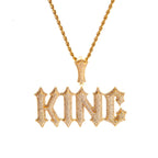 Custom Spiked Letter Cluster Pendant