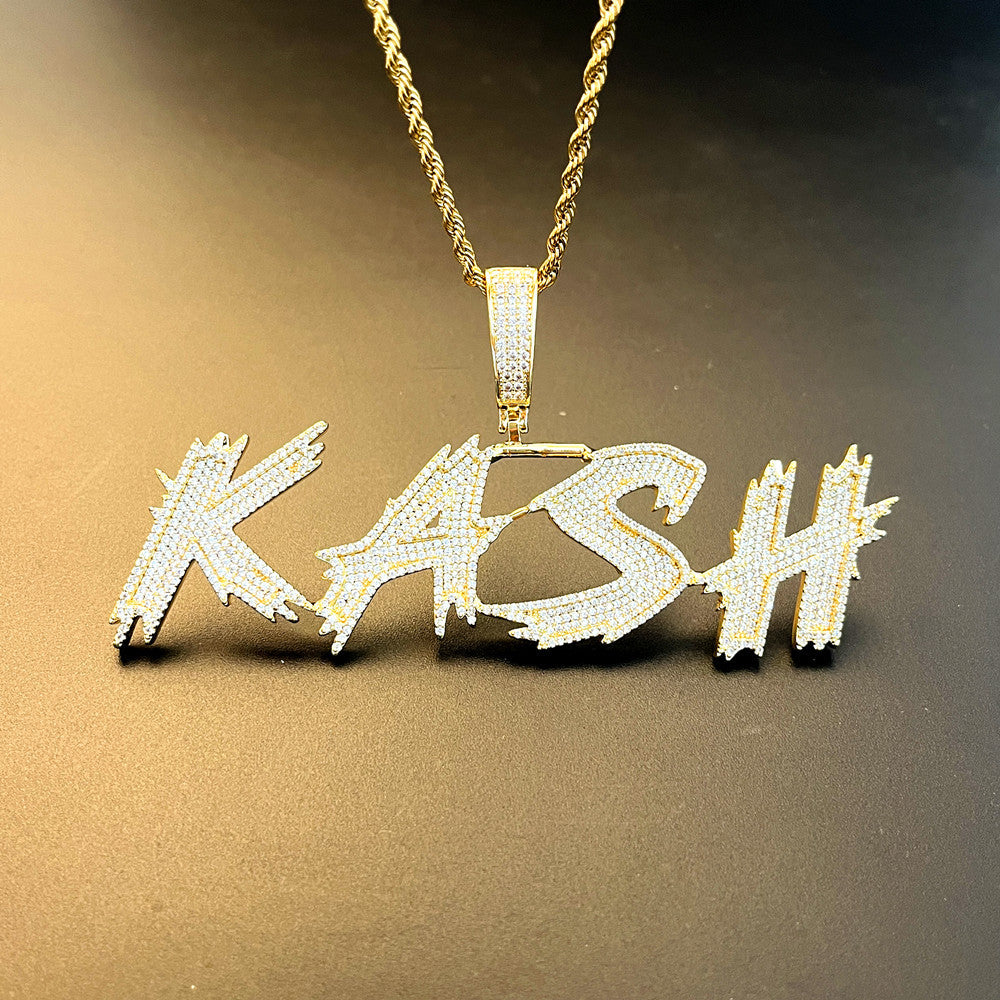 Custom Prong-Edge Letter Necklace