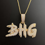 Custom Iced Teardrop Letter Pendant