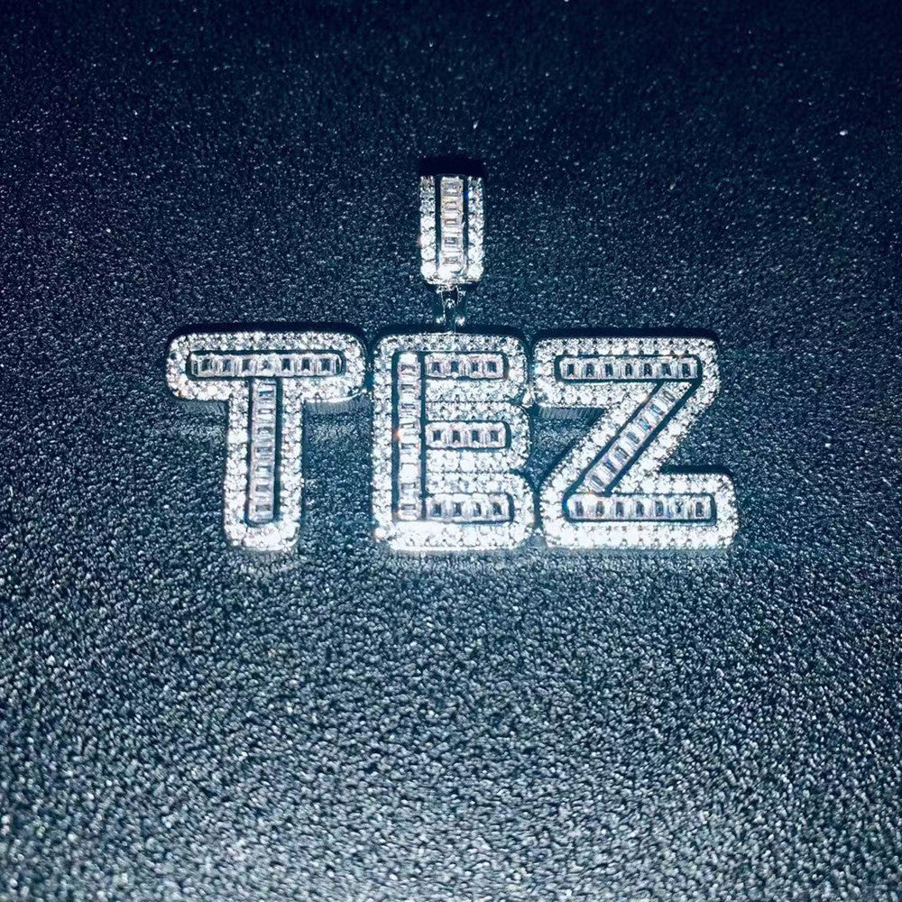 Custom Mini Iced Letter & Number Pendant