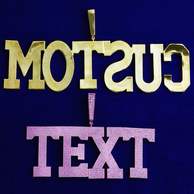 Custom Iced Out Bubble Letter Name Pendant Main Image