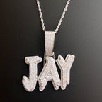 Custom Iced Teardrop Letter Pendant