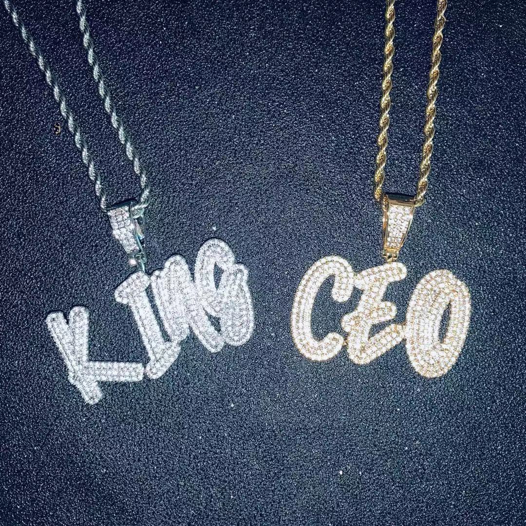 Custom Double-Layer Script Name Pendant