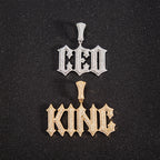 Custom Spiked Letter Cluster Pendant