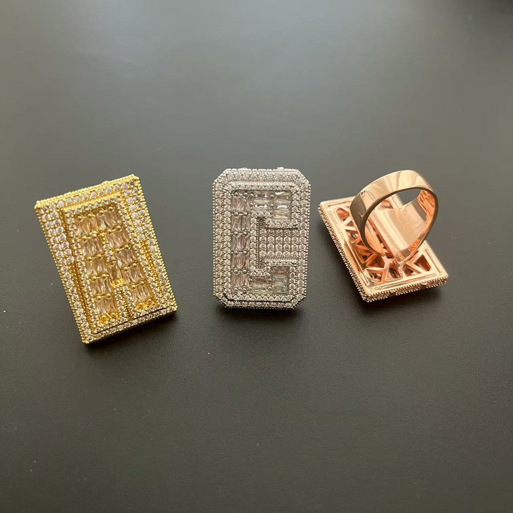 Custom Iced Out Letter Ring