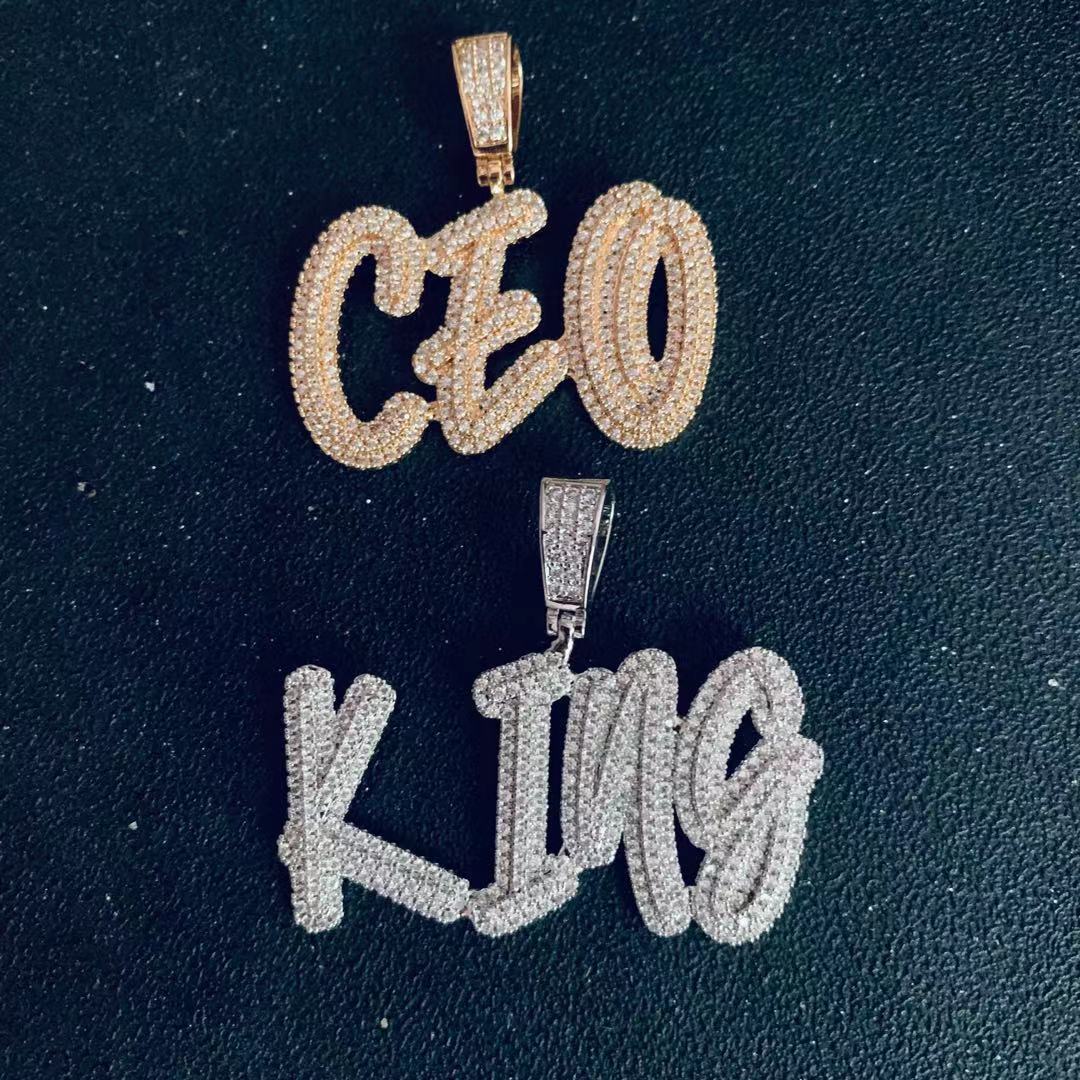 Custom Double-Layer Script Name Pendant