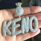 Custom Iced Bubble Letter & Number Pendant