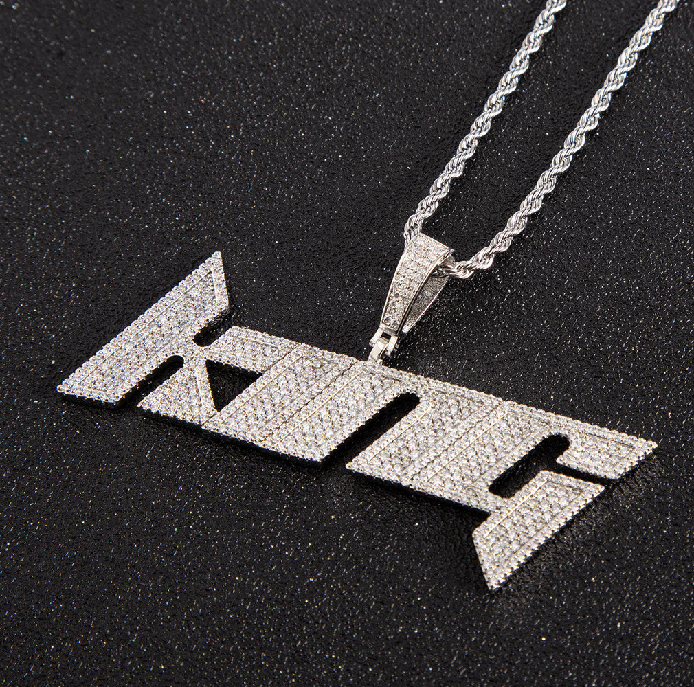 Custom Blade Letter Pendant Necklace