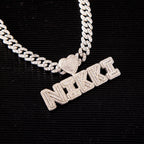 Custom Iced Heart Initial Pendant