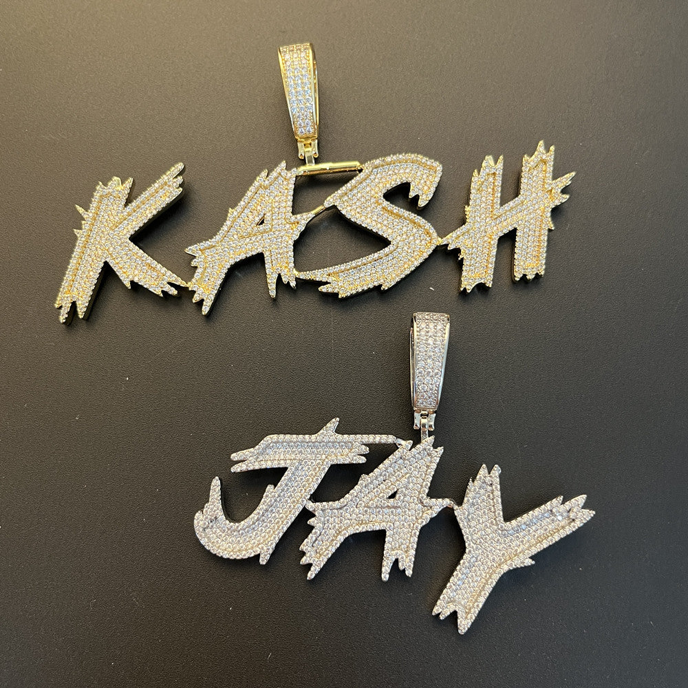 Custom Prong-Edge Letter Necklace