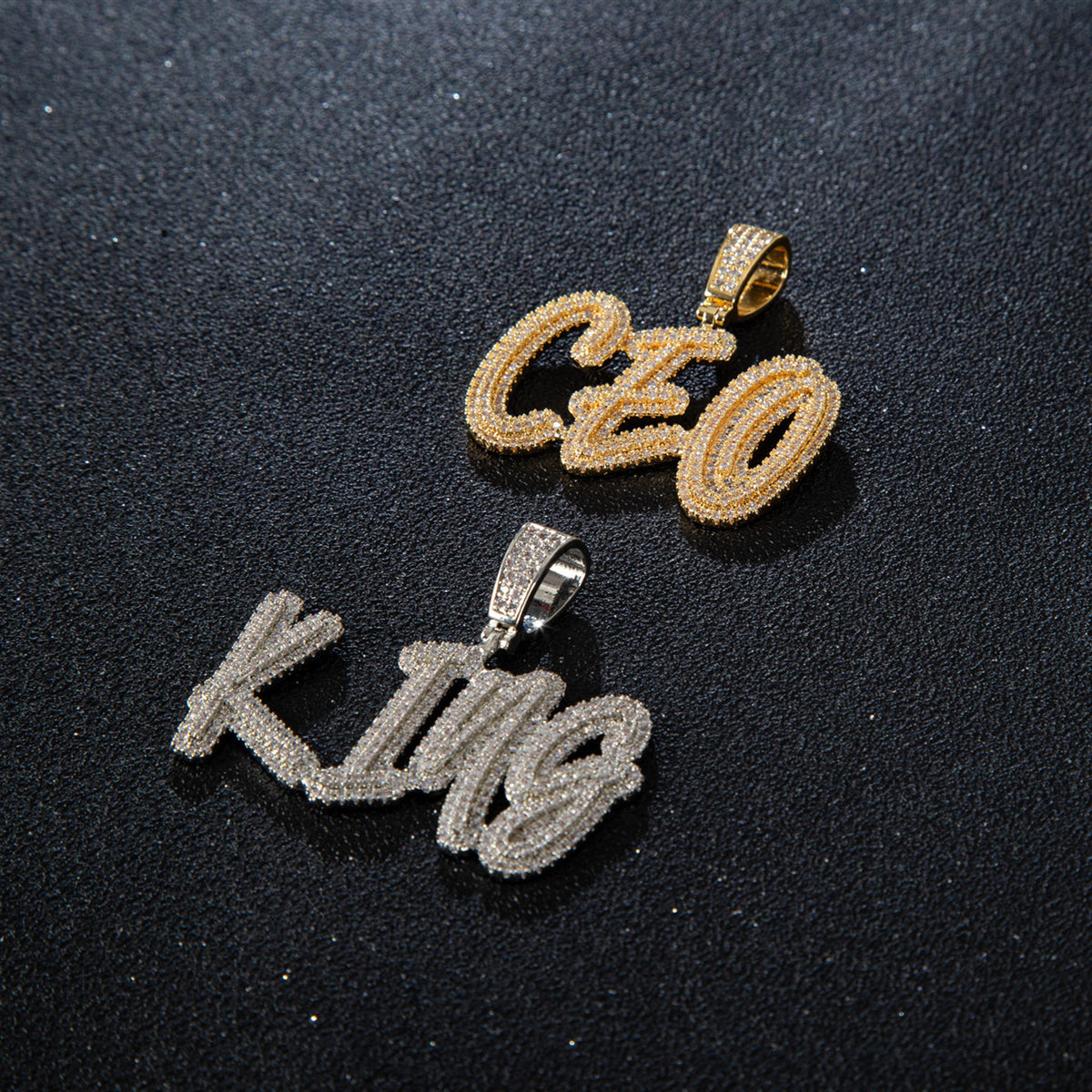 Custom Double-Layer Script Name Pendant