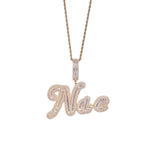 Custom Jala Iced Letter Pendant
