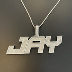 Custom Baguette Iced Letter Pendant
