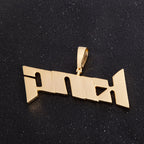 Custom Blade Letter Pendant Necklace