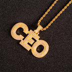 Custom Triple-Layer Iced Letter Pendant