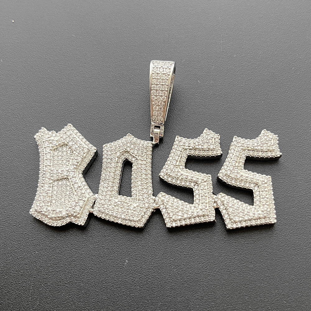 Custom Irregular Script Letter Pendant
