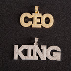 Custom Triple-Layer Iced Letter Pendant