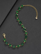 Green Oval Gemstone Bracelet