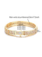 9MM Full-Iced Herringbone Bracelet