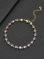 4mm Purple Gemstone Bracelet