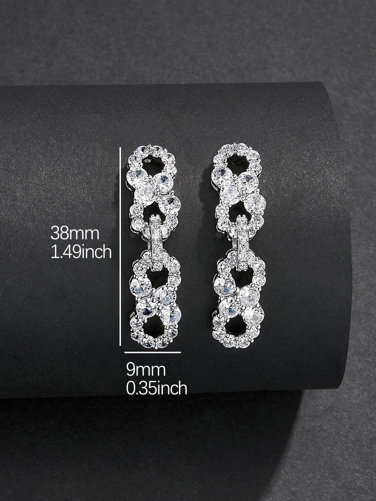 Iced Infinity Drop Earrings