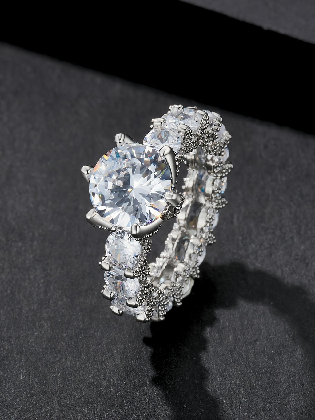 Prong Ice Crown Ring
